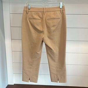 WHBM tan straight crop pants
